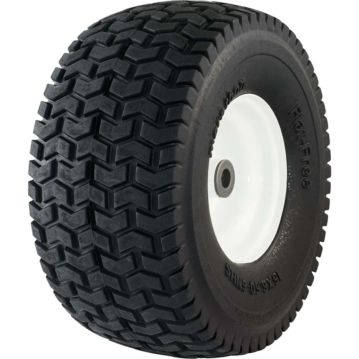 Marathon 30426 Flat Free Turf Lawn And Garden Tire On Rim 15X6.50-6 1