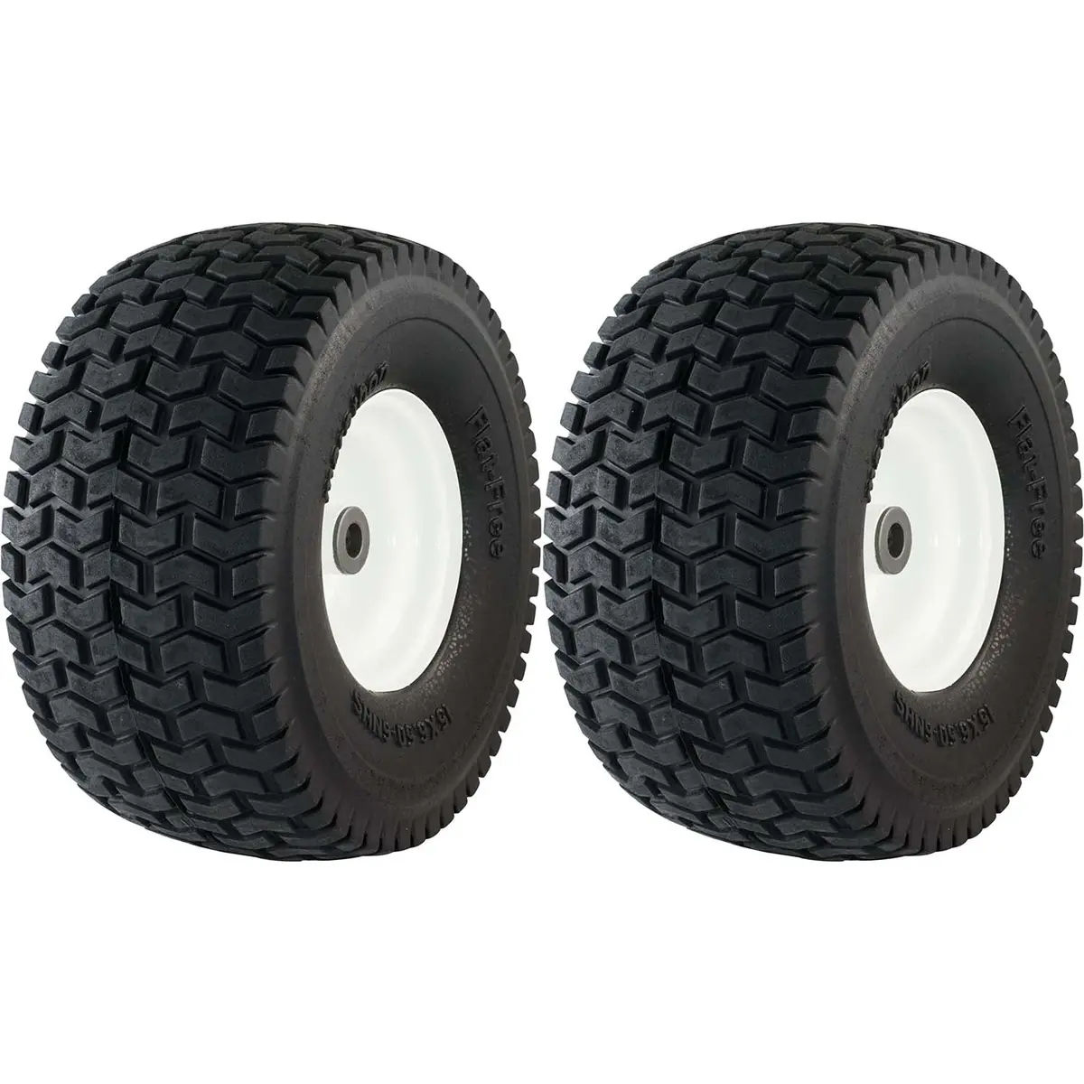 Marathon 30426 Flat Free Turf Lawn And Garden Tire On Rim 15X6.50-6 Pack Of 2 1