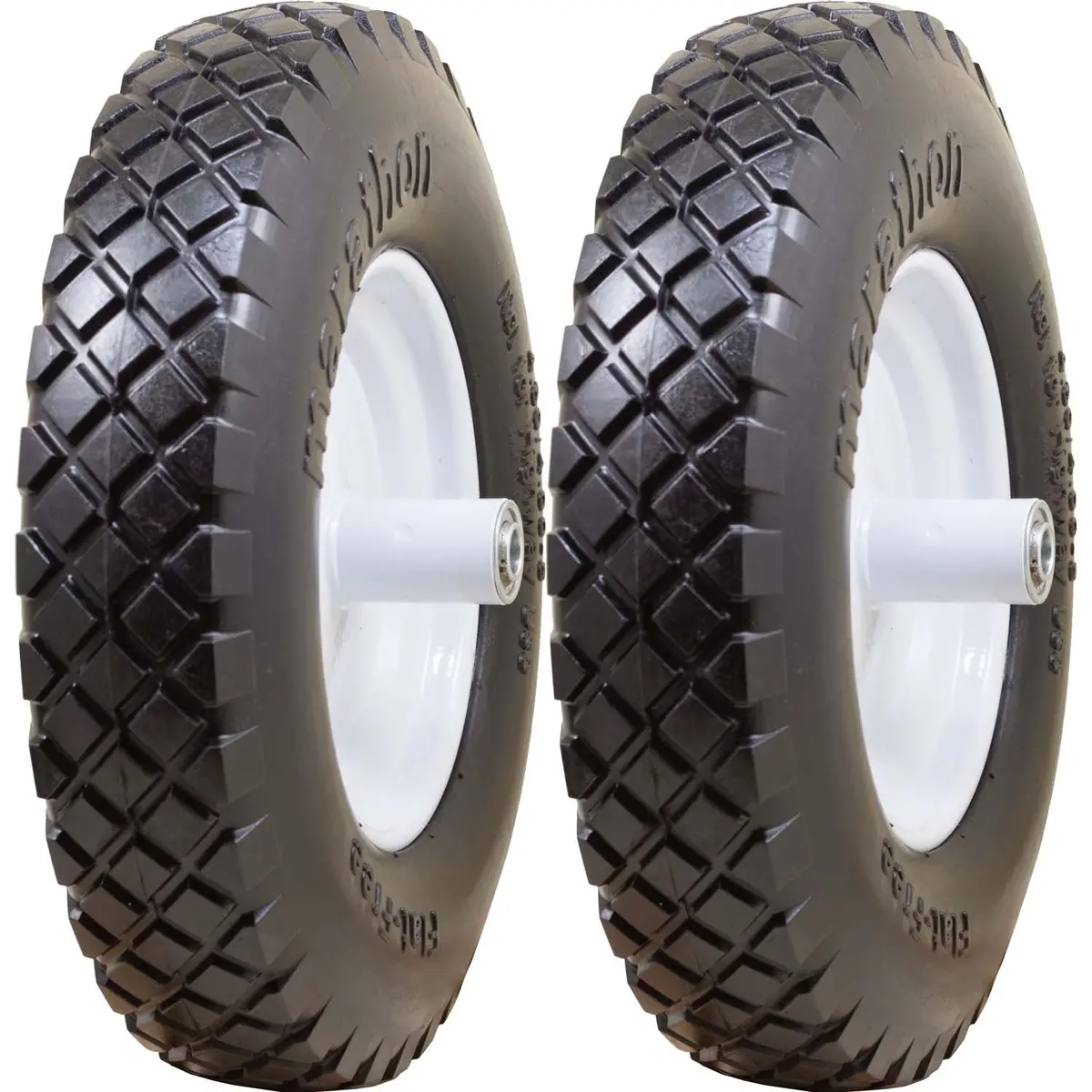 Marathon 00047P Flat Free Knobby Utility Wheelbarrow Tire 4.80/4.00-8 Pack Of 2 1
