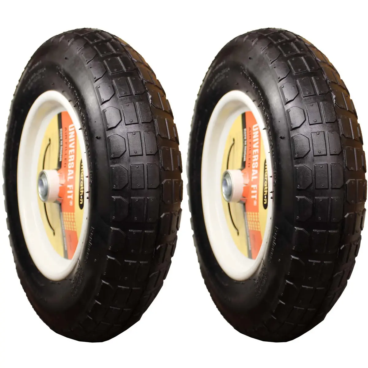 Marathon 20265 Pneumatic Air Universal Wheelbarrow Tire 4.80/4.00-8 Pack Of 2 1