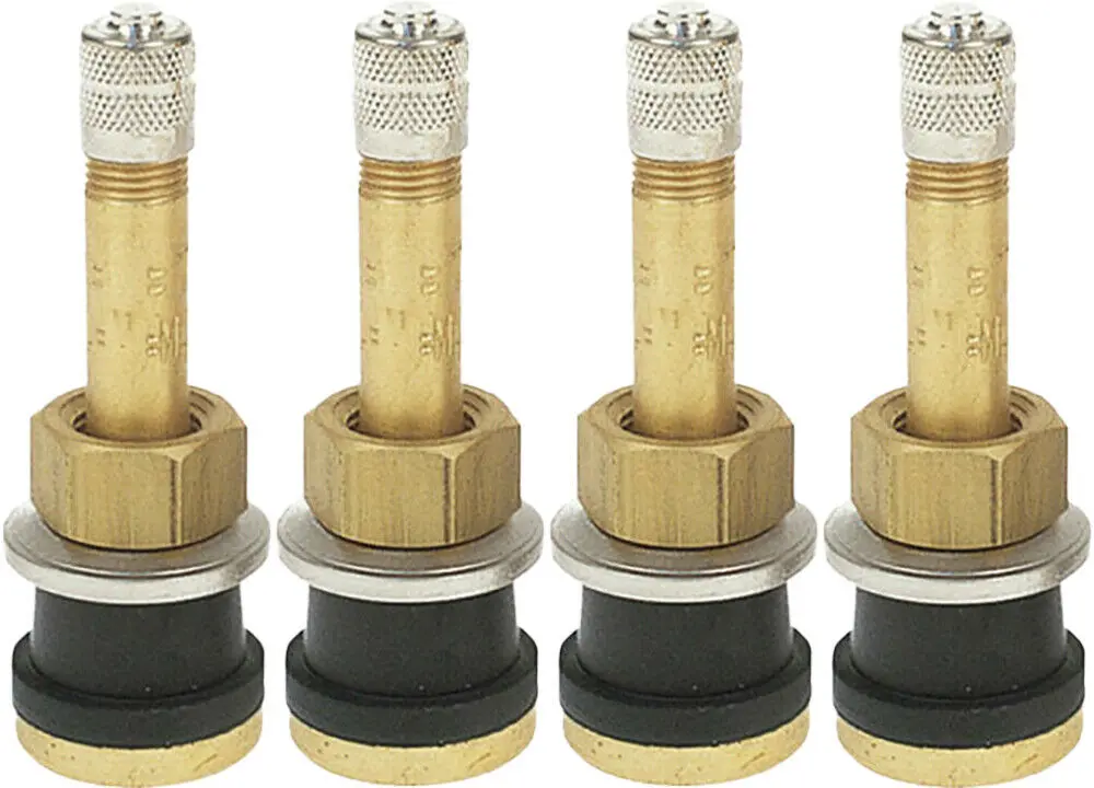 Tr500 2" Brass Clamp-In Tubeless Tire Truck Valve Stem Pack Of 4 1
