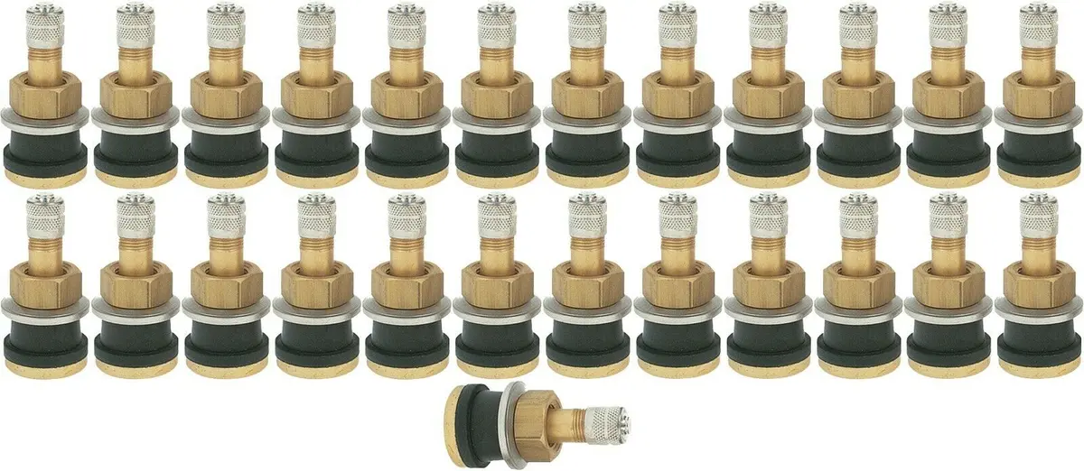 Tr501 1-1/2" Brass Clamp-In Tubeless Tire Truck Valve Stem Pack Of 25 1