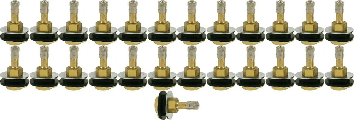 Tr501ov 1-1/2" Brass Clamp-In Oval Tubeless Tire Truck Valve Stem Pack Of 25 1