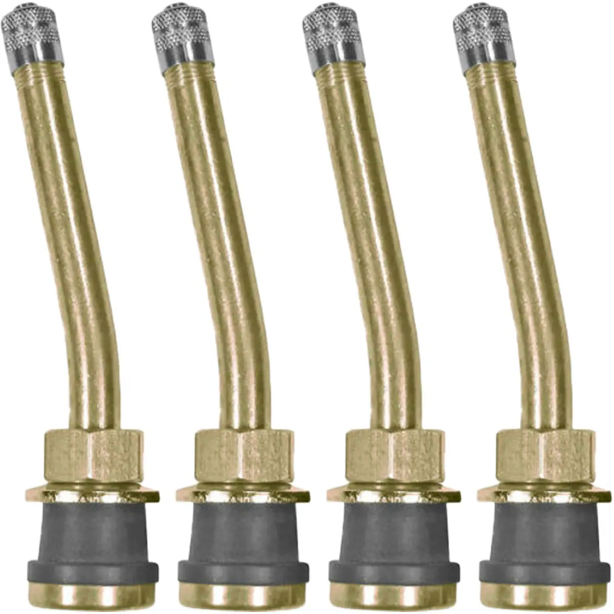 Tr571-13 3-3/8" Brass Clamp-In Tubeless Tire Truck Valve Stem 13° Bend Pack Of 4 1