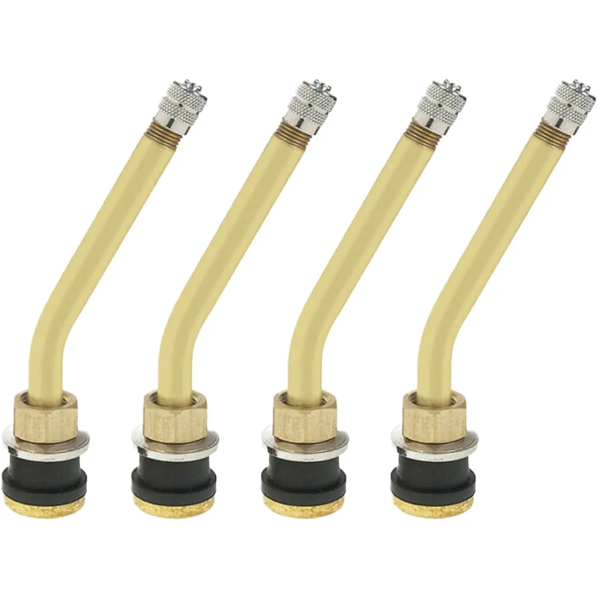 Tv-572F-19 3-3/4" Brass Clamp-In Tubeless Tire Truck Wheel Valve Stem 31° Bend Pack Of 4 1
