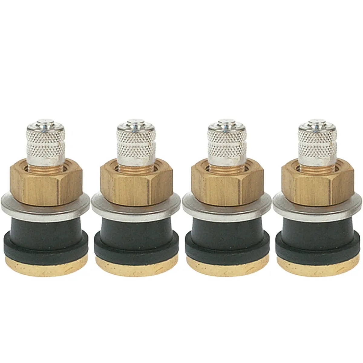 Tr575 1-1/8" Brass Clamp-In Tubeless Tire Truck Valve Stem Pack Of 4 1