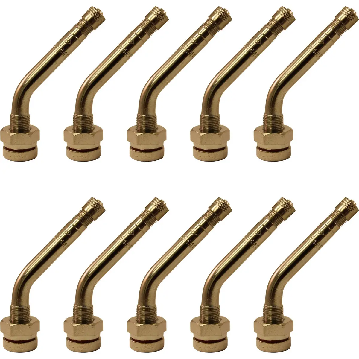 Tr544c .98" X 1.94" With 45° Bend Aluminum Wheel Truck Valve Stem Pack Of 10 1