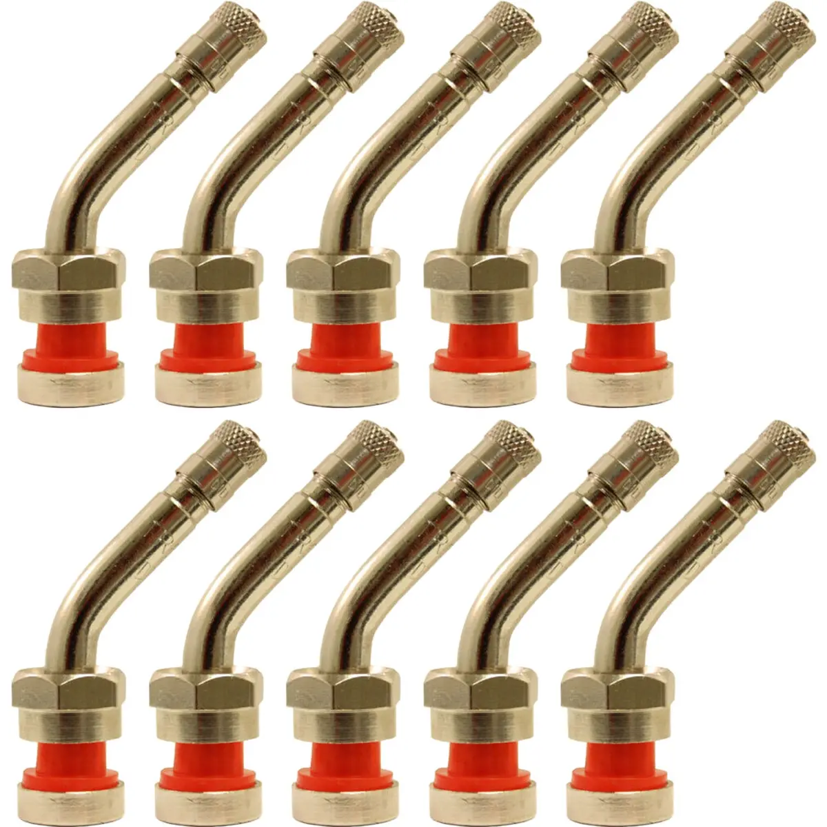 Tr553c .93" X 1.38" With 45° Bend Aluminum Wheel Truck Valve Stem Pack Of 10 1