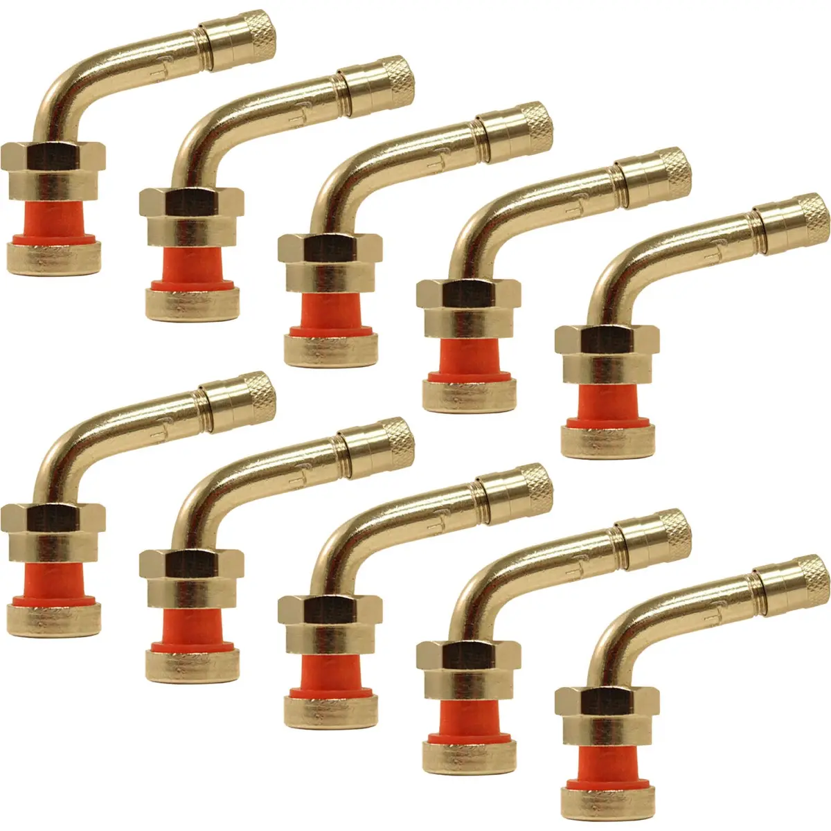 Tr553e .98" X 1.38" With 75° Bend Aluminum Wheel Truck Valve Stem Pack Of 10 1