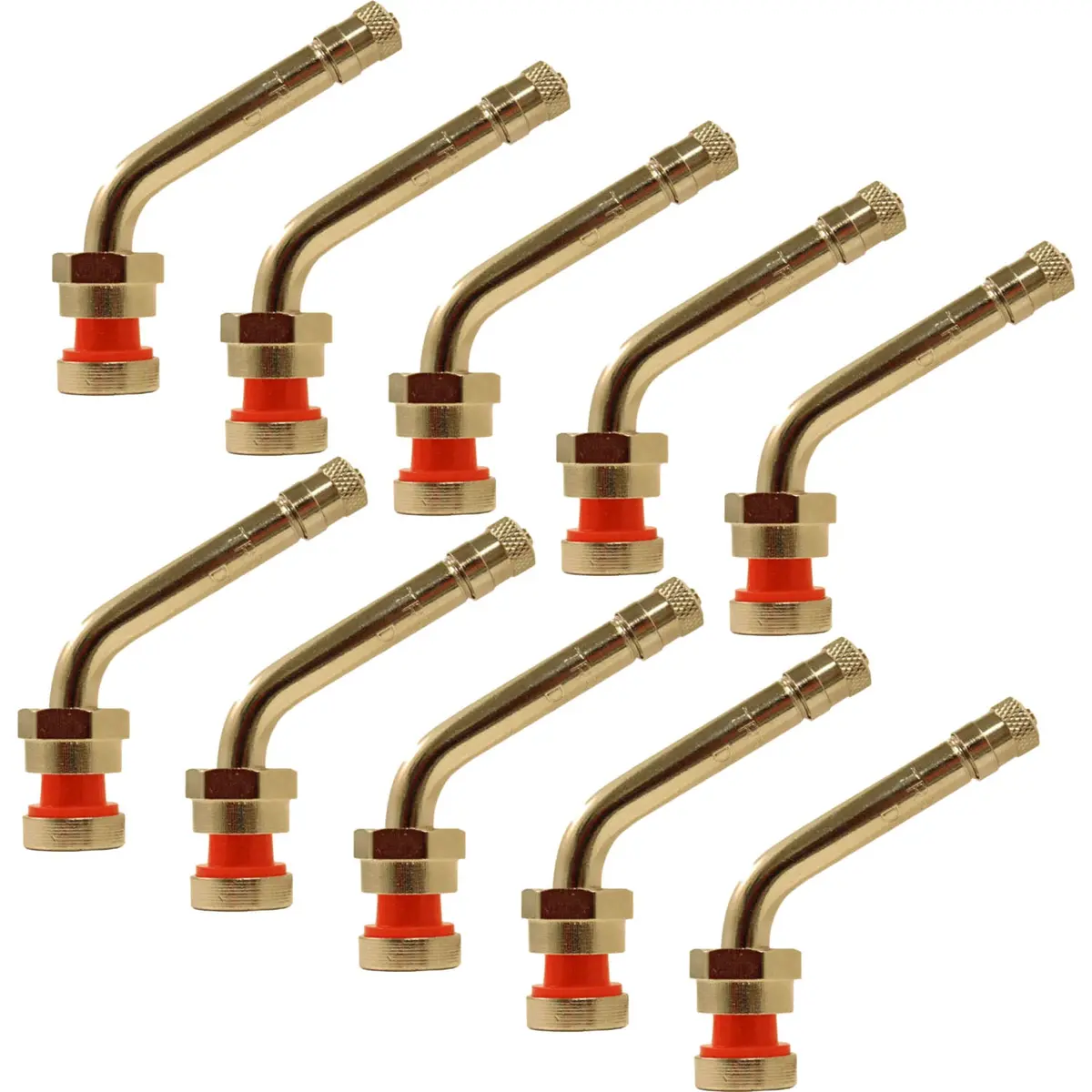 Tr554d .98" X 1.94" With 60° Bend Aluminum Wheel Truck Valve Stem Pack Of 10 1