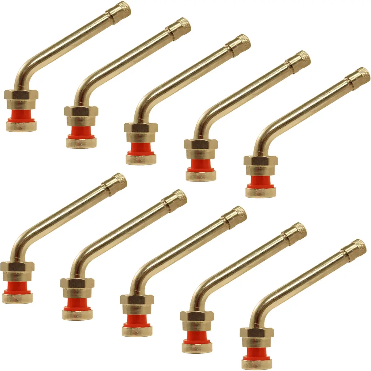 Tr555d .98" X 2.6" With 60° Bend Aluminum Wheel Truck Valve Stem Pack Of 10 1
