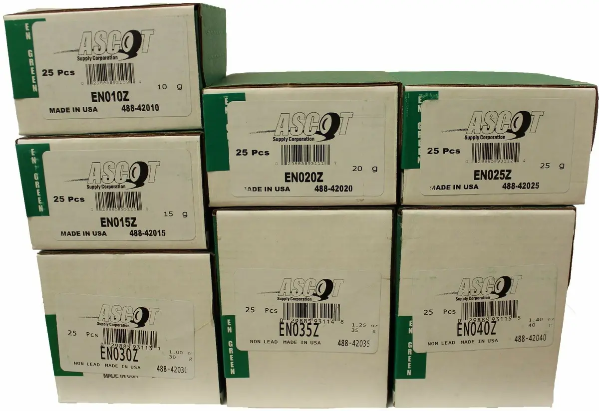 Perfect Equipment En Coated Zinc Wheel Weight Bundle 10Gm - 40Gm (7 Items) 1