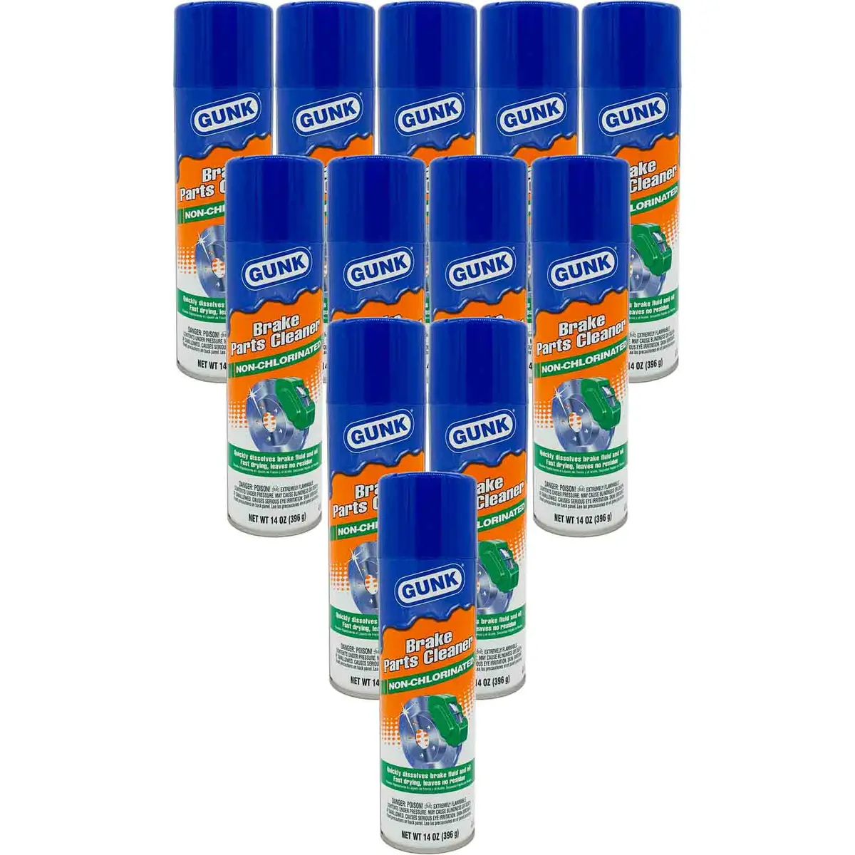 Gunk M705 Non-Chlorinated Brake Parts Cleaner - 14Oz Pack Of 12 1