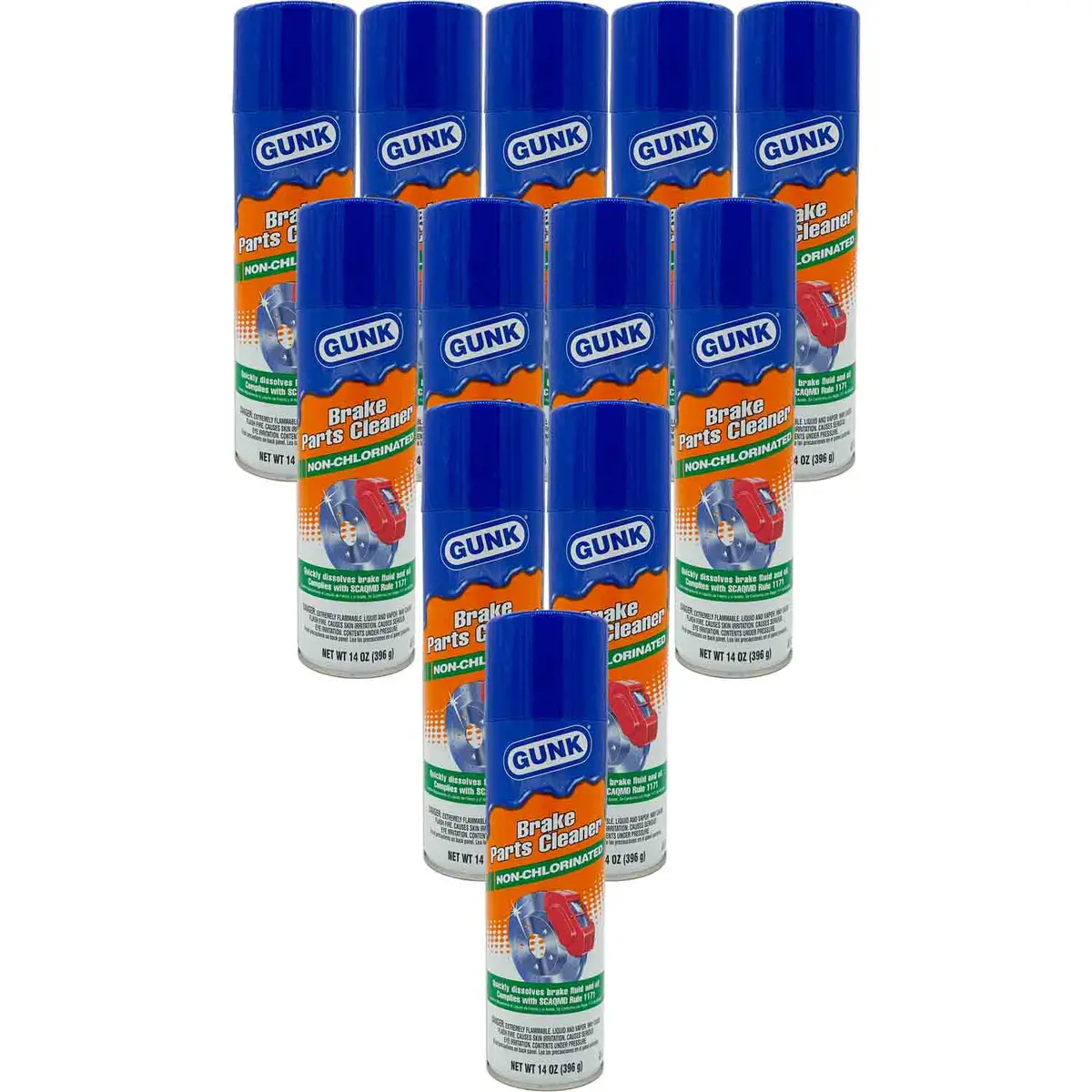 Gunk M710 Non-Chlorinated Low Voc Brake Parts Cleaner - 14Oz Pack Of 12 1