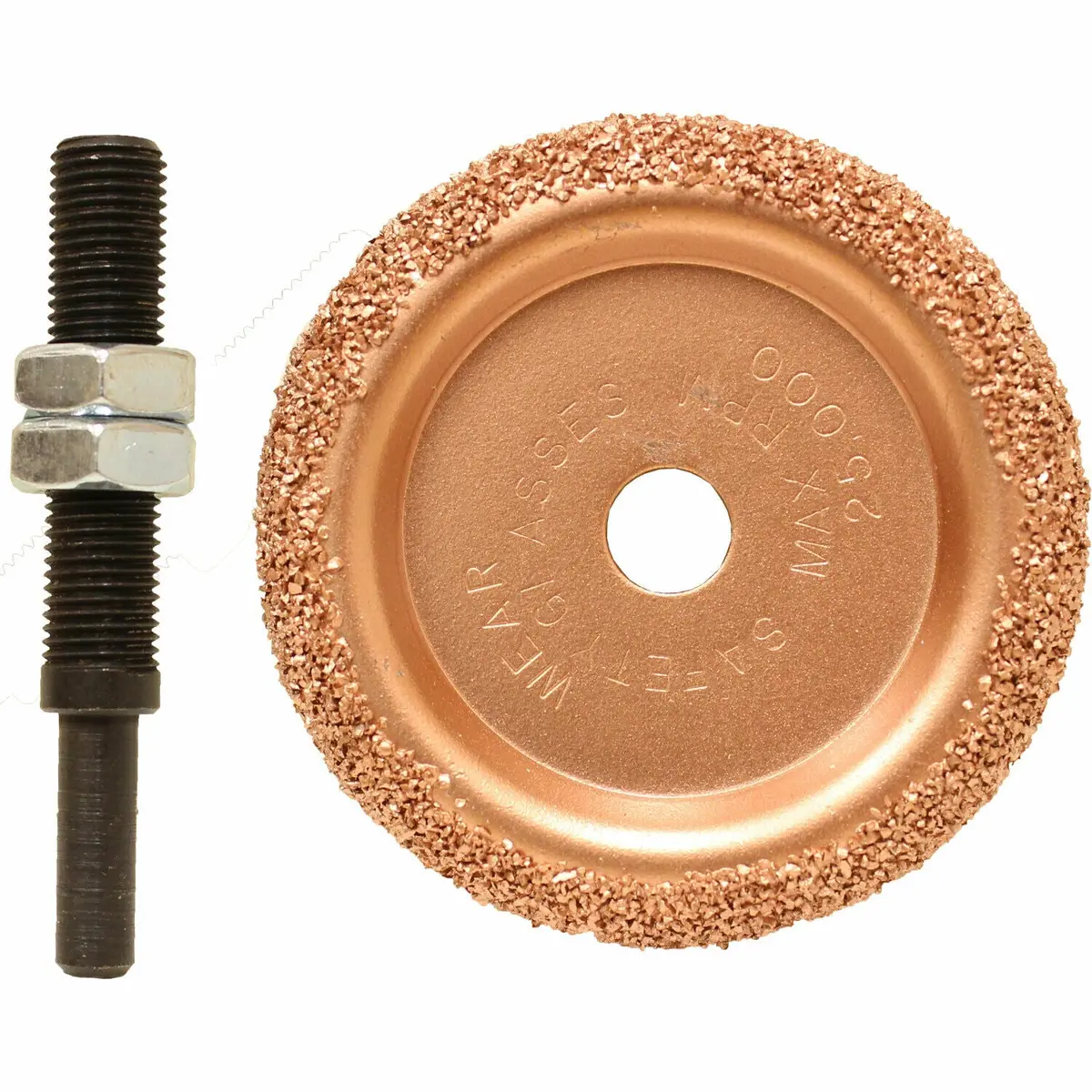 Rema Tip Top Tire Buffing 2-1/2" Carbide Wheel And Arbor Bundle (2 Items) 1