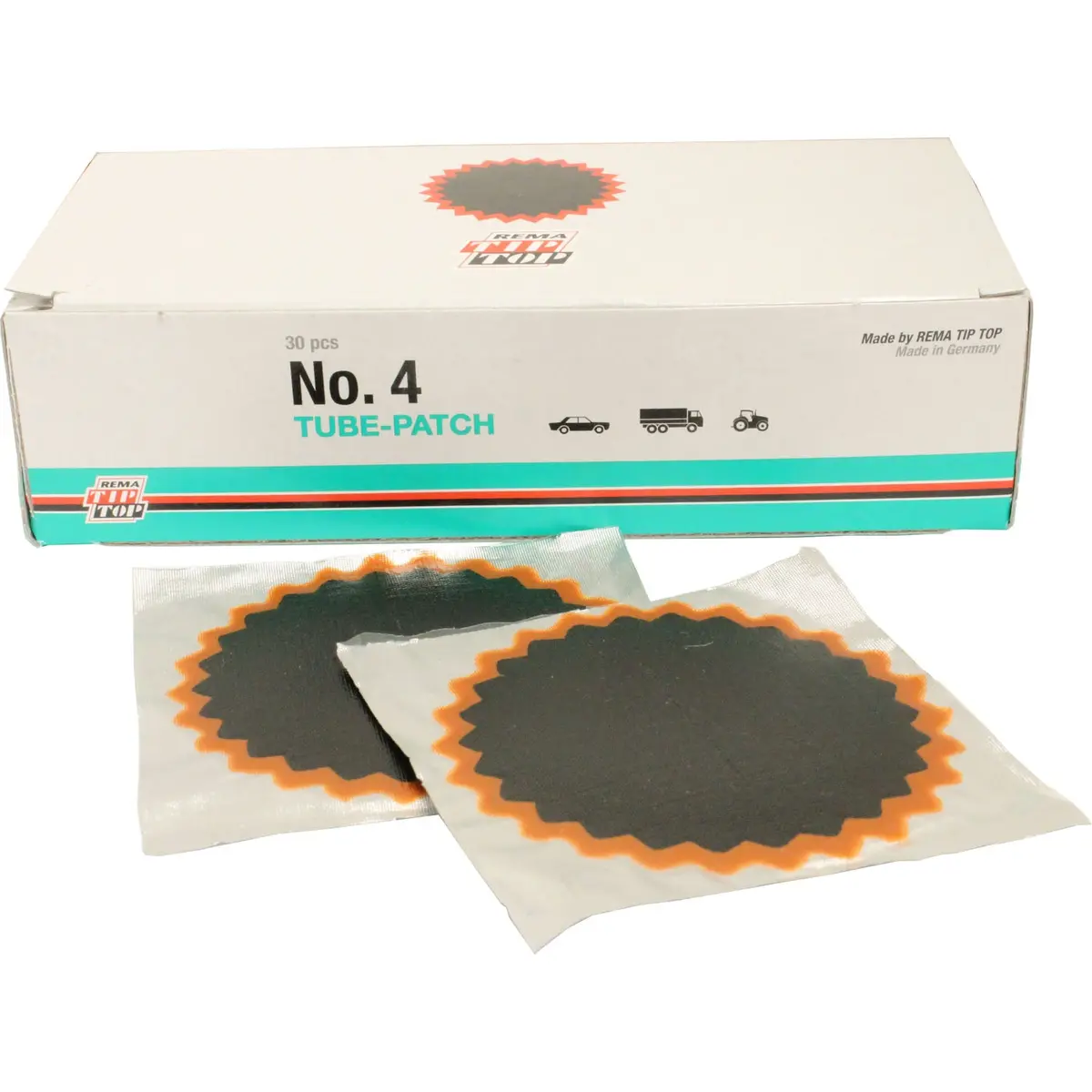 Rema Tip Top No.4  Round Red Edge Tube Patch 3" -  Box Of 30 1