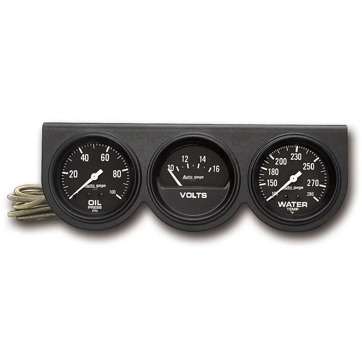 Autometer 2-1/16 In. Voltmeter, 0-16V, Spek-Pro, Silver/Chrome 1