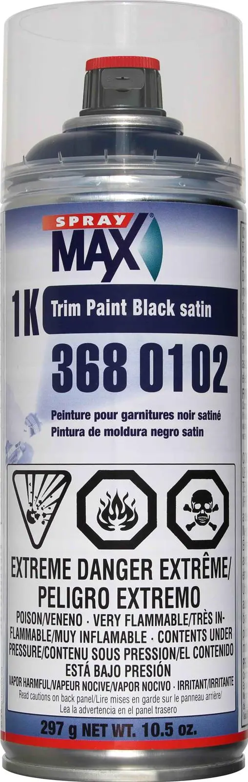 Spraymax 3680102 Trim Black Satin Aerosol 1