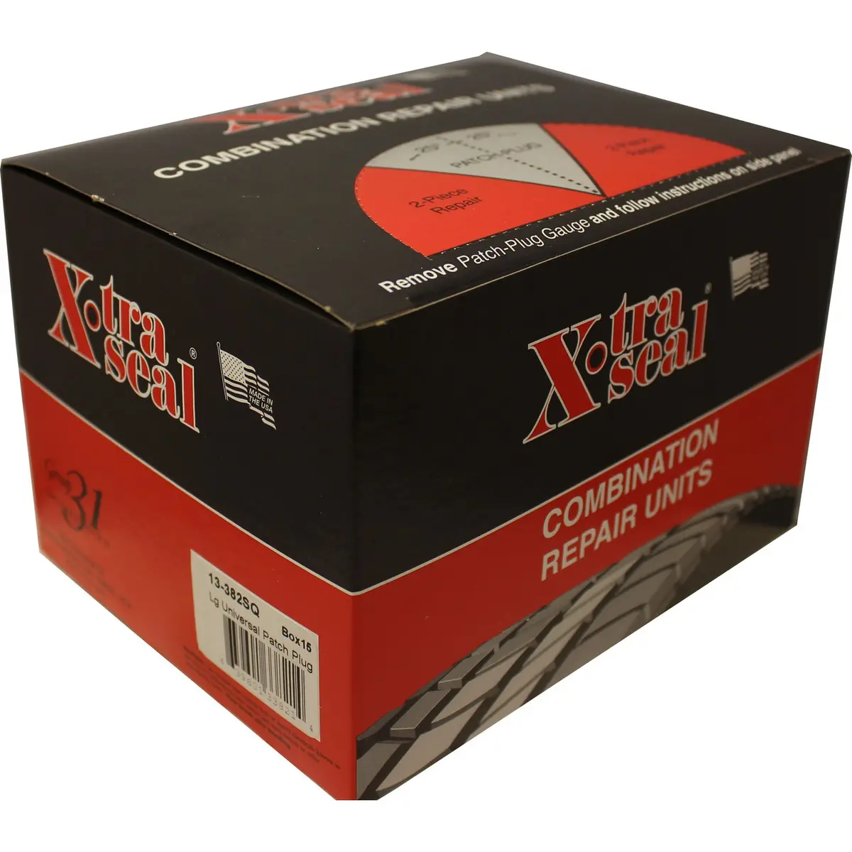 Xtra Seal 13-382Sq 5/16" Universal Tire Patch Plug 2-1/4" Square Patch Box Of 15 1