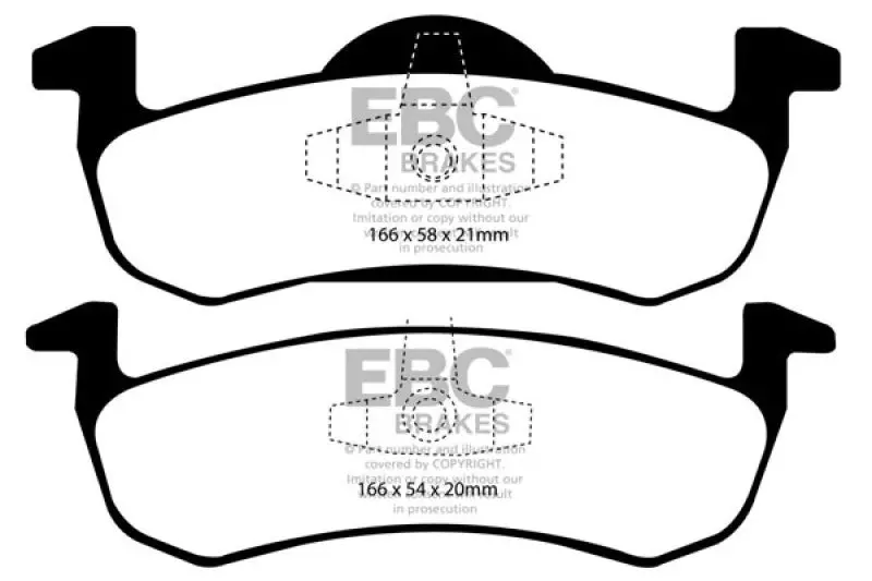 Ebc Yellowstuff Rear Brake Pads For 2007–2009 Ford Expedition 5.4L 2Wd 1