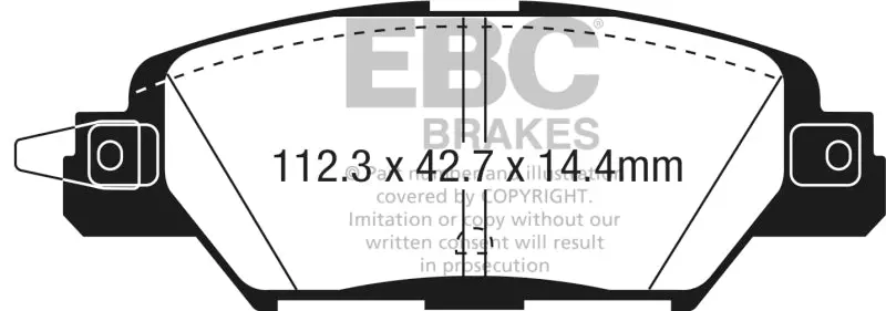 Ebc Yellowstuff Rear Brake Pads For 2016 Mazda Cx-5 2.0L 1