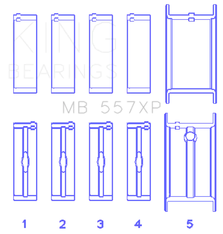 King Engine Bearings Stdx Main Bearing Set For Gm Small-Block V8 Engines (262–350 Cid) 1