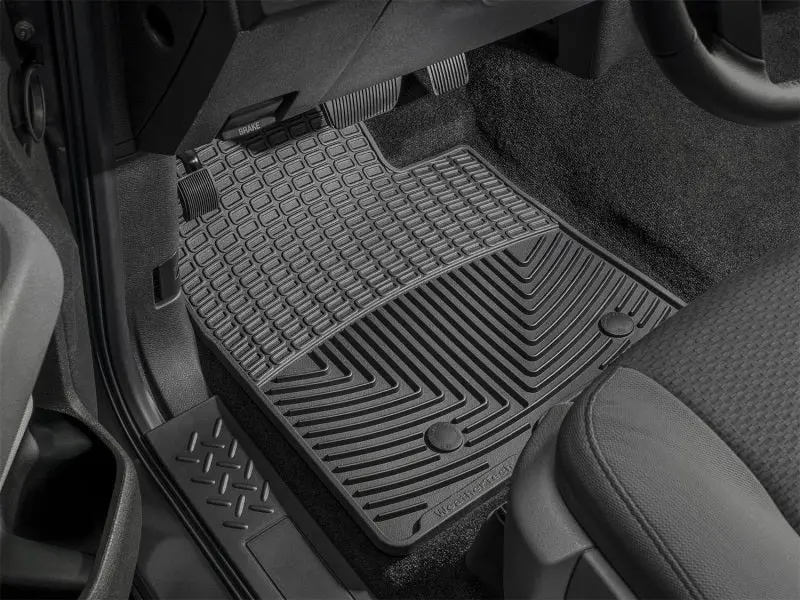 Wt Rubber Floor Mats – Front Row, Black Finish 1