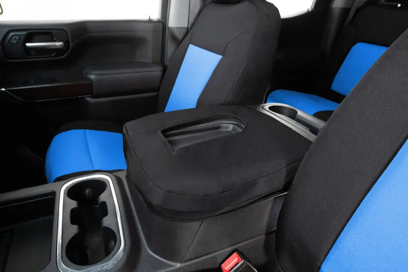 Covercraft Endura Precisionfit Seat Covers For 2021–2024 Ford F-150 – Second Row, Blue/Black 1