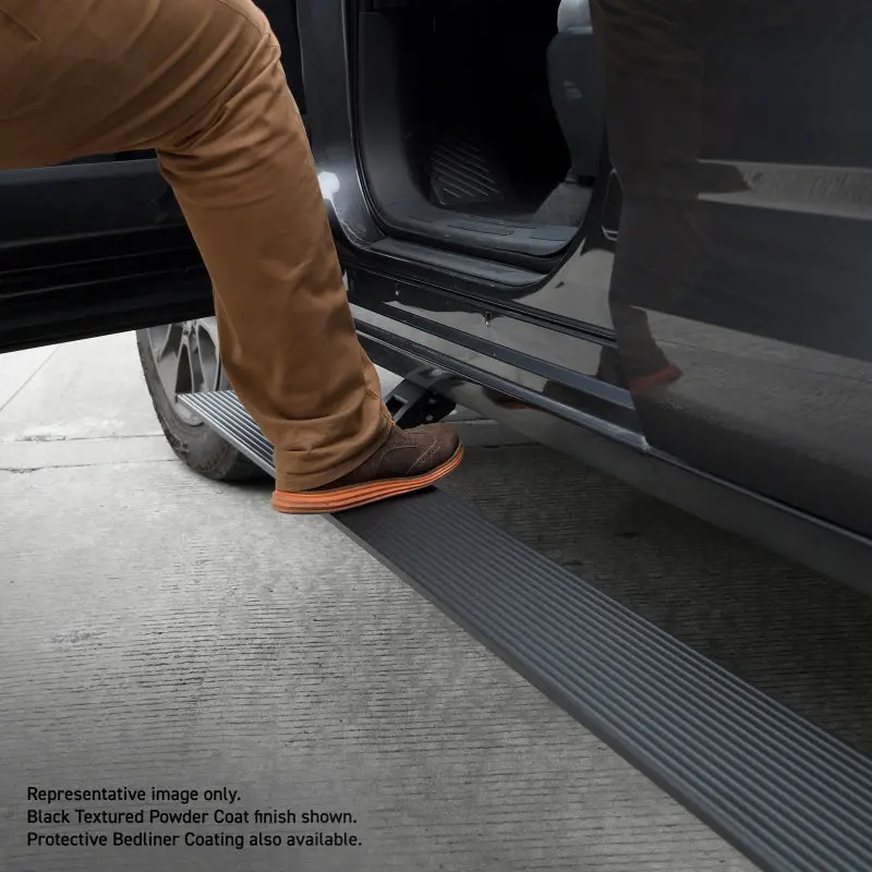 Go Rhino E1 Electric Running Boards – Bedliner-Coated, For 2011–2022 Ram 2500/3500 Crew Cab 4-Door 1