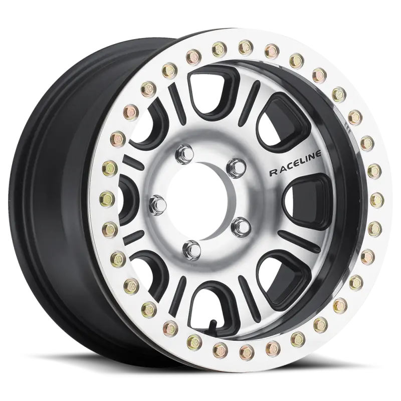 Raceline Rt232 Monster Beadlock Wheel – 17X8.5", 8X165.1Mm, -25Mm Offset, 130.81Mm Bore, Black & Machined Finish 1