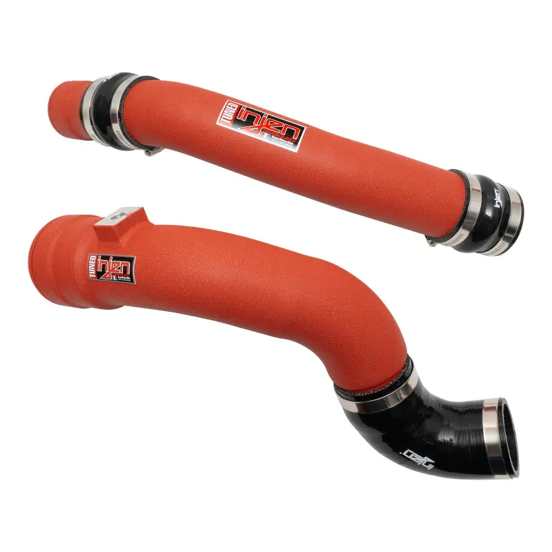 Injen Wrinkle-Red Intercooler Piping Kit For 2017–2022 Ford Super Duty 6.7L Powerstroke Diesel 1