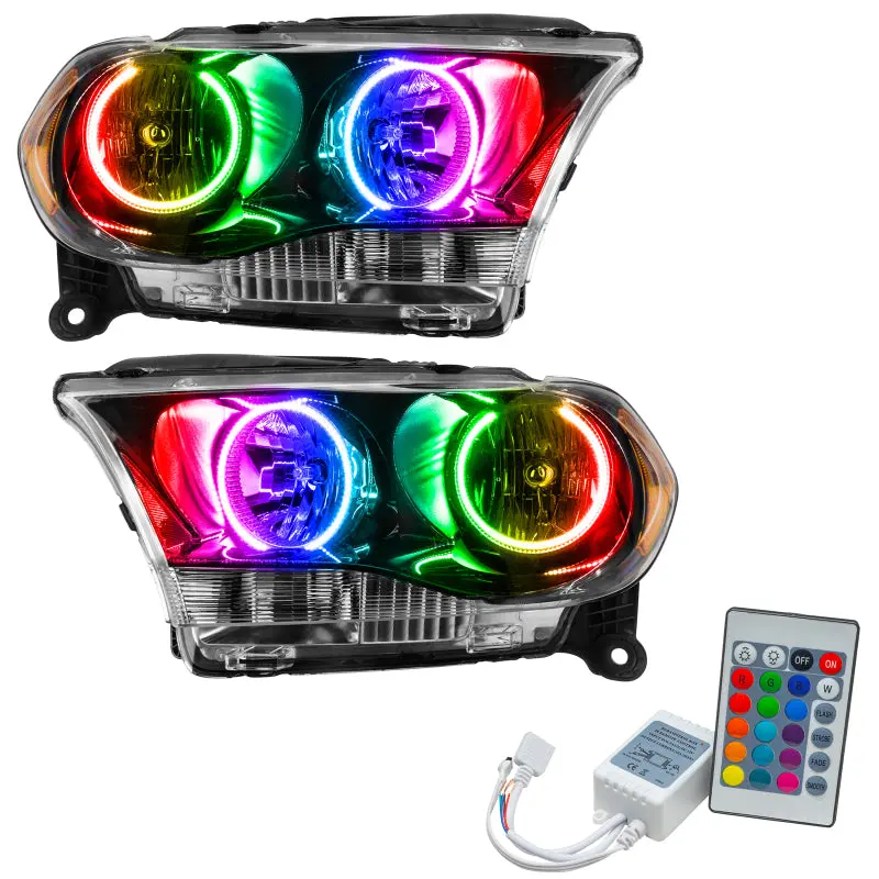 Oracle Colorshift Halogen Headlight Kit For 2011–2013 Dodge Durango – Smd Black Housing With Simple Controller 1