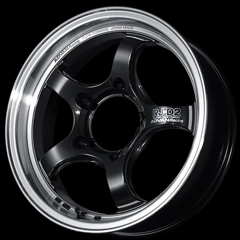 Advan Rg-D2 Forged Alloy Wheel – 15X6.0", +45 Offset, 4X100 Pcd, 63Mm Hub Bore, Black Gunmetallic Finish 1