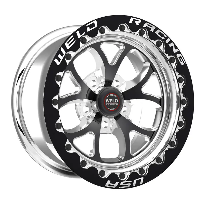 Weld S76 17X12 Black Beadlock Wheel – 5X4.75 Bolt Pattern, 3.8In Backspace, Medium Pad Finish 1