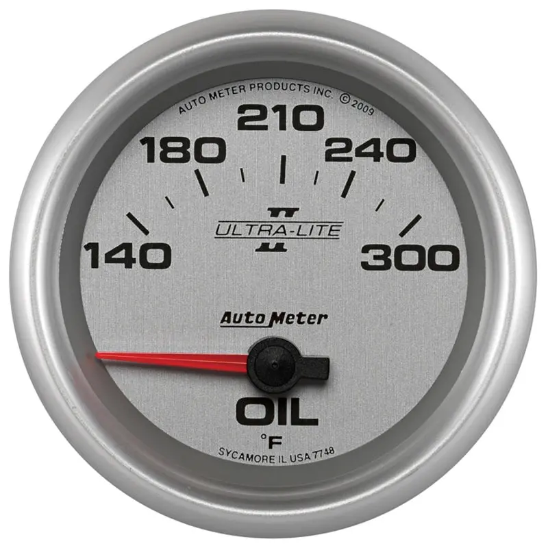 Autometer Ultra-Lite Ii 2-5/8-Inch Electronic Oil Temperature Gauge – 140–300°F Short Sweep 1