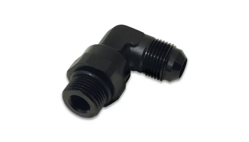Vibrant Anodized Black -12An Male Flare To -12An Orb Swivel 90° Adapter Fitting 1