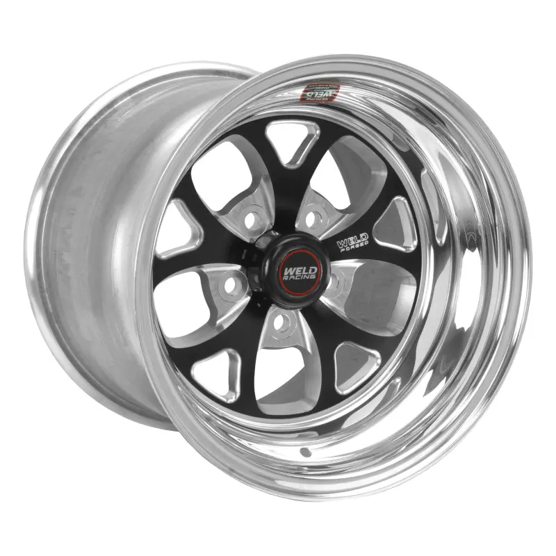 Weld S76 15X14.33 / 5X4.5 Bp / 3.5In. Bs Black Wheel (Low Pad) - Non-Beadlock 1